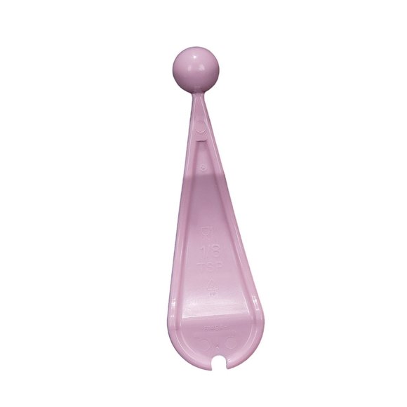 Tupperware 1/8 TSP Measuring Spoon Light Pink Embossed Curved 6146 Replacement - Picture 3 of 3